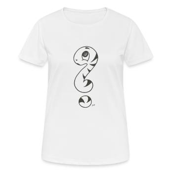 Point d’interrogation serpent - T-shirt respirant Femme - blanc - Devant - AI Model Female 172 dark (172cm)