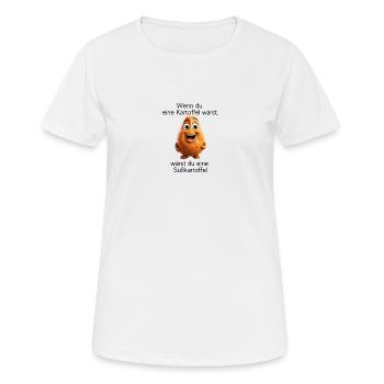 Süßkartoffel - Frauen T-Shirt atmungsaktiv - Weiß - Vorne - AI Model Female 172 dark (172cm)