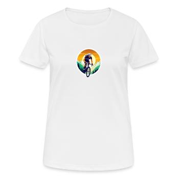 Vélo Cycliste VTT - T-shirt respirant Femme - blanc - Devant - AI Model Female 172 dark (172cm)
