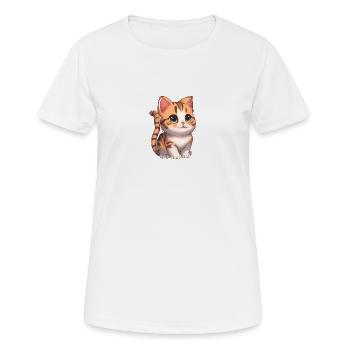 Totally cute kitten - Women's Breathable T-Shirt - white - Front - AI Model Female 172 dark (172cm)