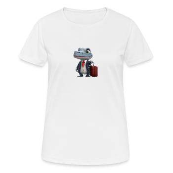 Business crocodile - Frauen T-Shirt atmungsaktiv - Weiß - Vorne - AI Model Female 172 dark (172cm)