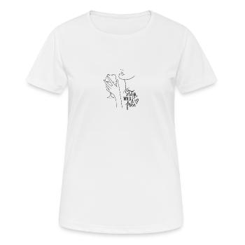 L’amour du vin - T-shirt respirant Femme - blanc - Devant - AI Model Female 172 dark (172cm)