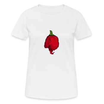 Carolina Reaper Chili - T-shirt respirant Femme - blanc - Devant - AI Model Female 172 dark (172cm)