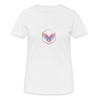 Freiheit - Frauen T-Shirt atmungsaktiv - Weiß - Vorne - AI Model Female 172 dark (172cm)