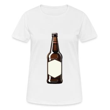 Beer Bottle Beer Drinking Symbol - Women's Breathable T-Shirt - white - Front - AI Model Female 172 dark (172cm)