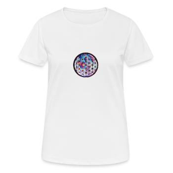 Fleur de vie - T-shirt respirant Femme - blanc - Devant - AI Model Female 172 dark (172cm)