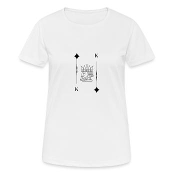 Roi de carreau - T-shirt respirant Femme - blanc - Devant - AI Model Female 172 dark (172cm)