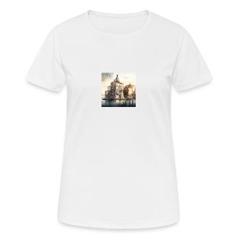 Gondoles Aquarell de Venise - T-shirt respirant Femme - blanc - Devant - AI Model Female 172 dark (172cm)