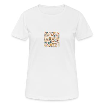 Préparation pour la rentrée scolaire - T-shirt respirant Femme - blanc - Devant - AI Model Female 172 dark (172cm)