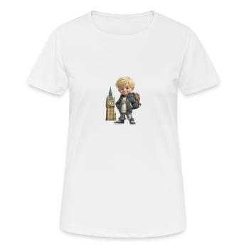 Garçon Souriant - BIG BEN - Souvenir de Londres - T-shirt respirant Femme - blanc - Devant - AI Model Female 172 dark (172cm)
