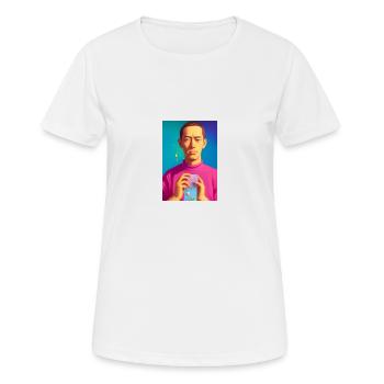That Color - Selfie Art Work Unique - Street wear - T-shirt respirant Femme - blanc - Devant - AI Model Female 172 dark (172cm)
