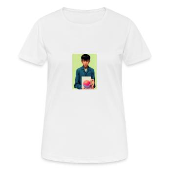 Bubble Gum Art Image - Selfie Artwork sur LSD - T-shirt respirant Femme - blanc - Devant - AI Model Female 172 dark (172cm)