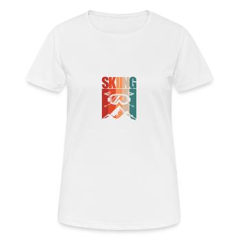 Skiing skiing ski motif for skiers - Women's Breathable T-Shirt - white - Front - AI Model Female 172 dark (172cm)