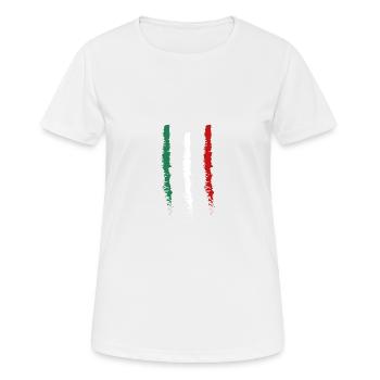 Italian Strips - Women's Breathable T-Shirt - white - Front - AI Model Female 172 dark (172cm)