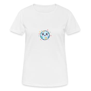 Erde - Frauen T-Shirt atmungsaktiv - Weiß - Vorne - AI Model Female 172 dark (172cm)