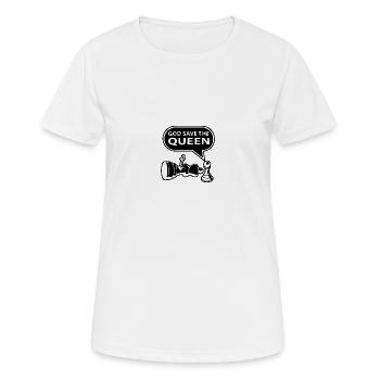 Dieu sauve la reine des échecs Échiquier - T-shirt respirant Femme - blanc - Devant - AI Model Female 172 dark (172cm)
