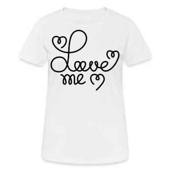 Love Me - Frauen T-Shirt atmungsaktiv - Weiß - Vorne - AI Model Female 172 dark (172cm)
