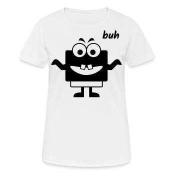 Kleines Monster macht Buh - Frauen T-Shirt atmungsaktiv - Weiß - Vorne - AI Model Female 172 dark (172cm)