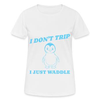 Je ne trébuche pas, je me dandine juste en cadeau - T-shirt respirant Femme - blanc - Devant - AI Model Female 172 dark (172cm)