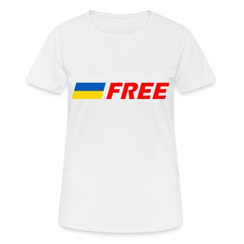 Ukraine - Frauen T-Shirt atmungsaktiv - Weiß - Vorne - AI Model Female 172 dark (172cm)