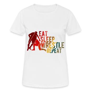 Grappling Martial Arts Wrestling - Frauen T-Shirt atmungsaktiv - Weiß - Vorne - AI Model Female 172 dark (172cm)