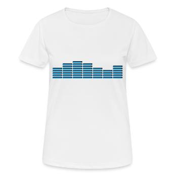 EQ ÉGALISEUR FreQueNz BEAT MUSIK SON ELECTRO - T-shirt respirant Femme - blanc - Devant - AI Model Female 172 dark (172cm)