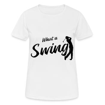 Golfplatz zum Golfen Golf - Frauen T-Shirt atmungsaktiv - Weiß - Vorne - AI Model Female 172 dark (172cm)