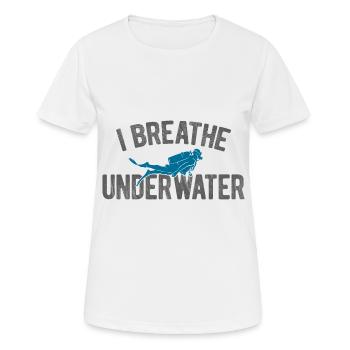 Apnoetaucher Freitaucher Taucher - Frauen T-Shirt atmungsaktiv - Weiß - Vorne - AI Model Female 172 dark (172cm)