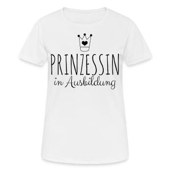 Prinzessin in Ausbildung - Frauen T-Shirt atmungsaktiv - Weiß - Vorne - AI Model Female 172 dark (172cm)