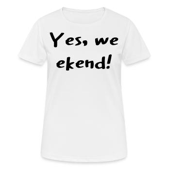 yes we can weekend - Frauen T-Shirt atmungsaktiv - Weiß - Vorne - AI Model Female 172 dark (172cm)