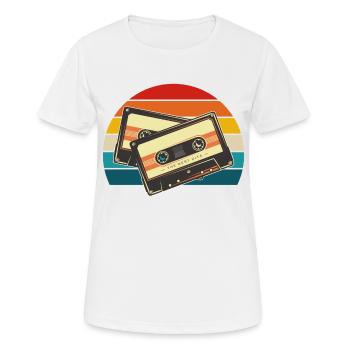 Cassette - T-shirt respirant Femme - blanc - Devant - AI Model Female 172 dark (172cm)