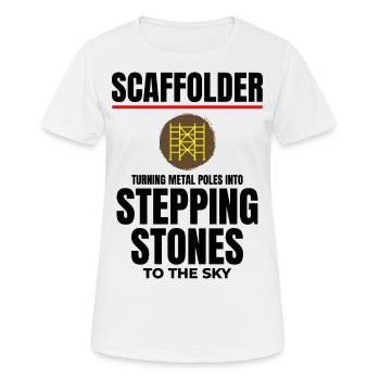 Scaffolder Scaffold Builder Scaffolding Platform - Women's Breathable T-Shirt - white - Front - AI Model Female 172 dark (172cm)