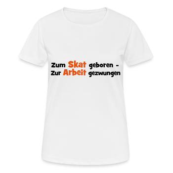 Skat - Frauen T-Shirt atmungsaktiv - Weiß - Vorne - AI Model Female 172 dark (172cm)