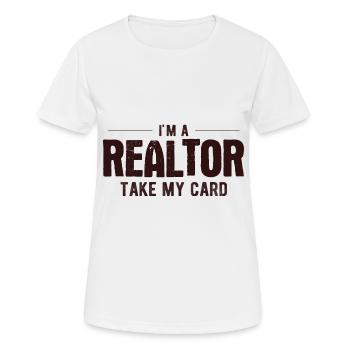 Immobilien-Händler Für Immobilien-Makler - Frauen T-Shirt atmungsaktiv - Weiß - Vorne - AI Model Female 172 dark (172cm)