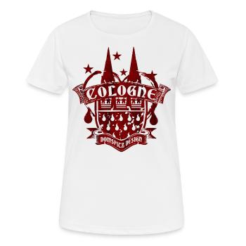 Mein Dom IV - Frauen T-Shirt atmungsaktiv - Weiß - Vorne - AI Model Female 172 dark (172cm)