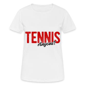 Tennisplatz Spruch Für Tennis - Frauen T-Shirt atmungsaktiv - Weiß - Vorne - AI Model Female 172 dark (172cm)