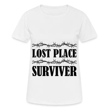 Lost Place Urbexer Urban Geschenkidee - Frauen T-Shirt atmungsaktiv - Weiß - Vorne - AI Model Female 172 dark (172cm)