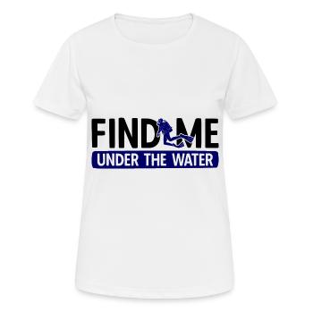 Apnoetaucher Freitaucher Taucher - Frauen T-Shirt atmungsaktiv - Weiß - Vorne - AI Model Female 172 dark (172cm)