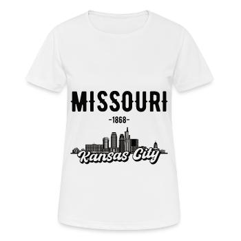 Kansas City Missouri Geschenk - Frauen T-Shirt atmungsaktiv - Weiß - Vorne - AI Model Female 172 dark (172cm)
