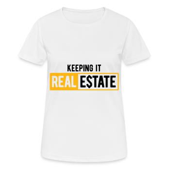 Immobilien-Händler Für Immobilien-Makler - Frauen T-Shirt atmungsaktiv - Weiß - Vorne - AI Model Female 172 dark (172cm)
