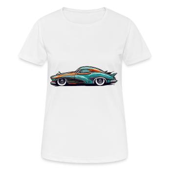 Auto / Fahrzeug / PKW / Mobil / Old Timer / fahren - Frauen T-Shirt atmungsaktiv - Weiß - Vorne - AI Model Female 172 dark (172cm)