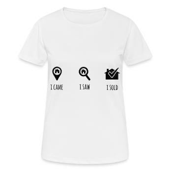 Immobilien-Händler Für Immobilien-Makler - Frauen T-Shirt atmungsaktiv - Weiß - Vorne - AI Model Female 172 dark (172cm)