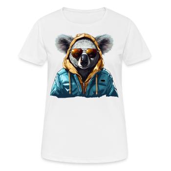Streetstyle-Koalabär | Koala-Liebhaber - Frauen T-Shirt atmungsaktiv - Weiß - Vorne - AI Model Female 172 dark (172cm)