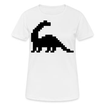 Dinosaure Brontosaure Pixel - T-shirt respirant Femme - blanc - Devant - AI Model Female 172 dark (172cm)
