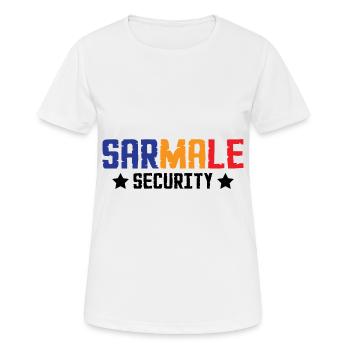 Sarmale Sicherheit - Frauen T-Shirt atmungsaktiv - Weiß - Vorne - AI Model Female 172 dark (172cm)