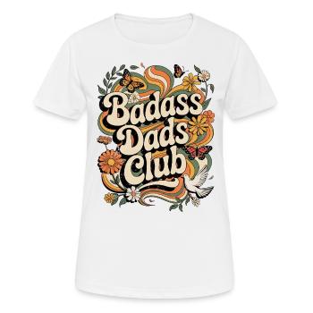 Badass Dads Club - Lustig Vater Papa - Frauen T-Shirt atmungsaktiv - Weiß - Vorne - AI Model Female 172 dark (172cm)
