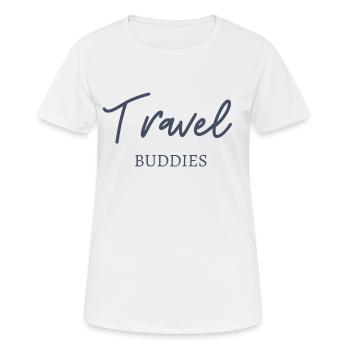 Copains de voyage - T-shirt respirant Femme - blanc - Devant - AI Model Female 172 dark (172cm)