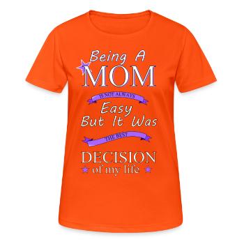 Mutter sein - Frauen T-Shirt atmungsaktiv - Neonorange - Vorne - AI Model Female 172 dark (172cm)