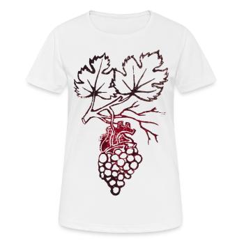 Herzblut - Frauen T-Shirt atmungsaktiv - Weiß - Vorne - AI Model Female 172 dark (172cm)