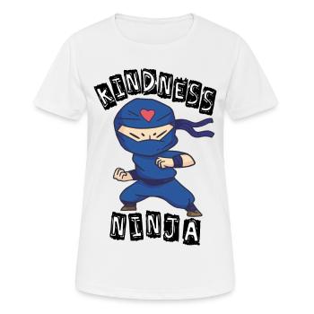 Freundlicher Ninja, Kampf gegen Mobbing - Frauen T-Shirt atmungsaktiv - Weiß - Vorne - AI Model Female 172 dark (172cm)